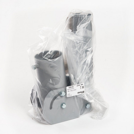 Кронштейн на опору с переменным углом наклона диаметр трубы 48мм серый для уличного светильника