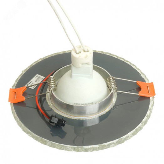 Светильник ИВО-50w G5.3 со светодиодной подсветкой 4000К прозрачный хром