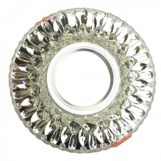 Светильник ИВО-50w G5.3 со светодиодной подсветкой 4000К прозрачный хром