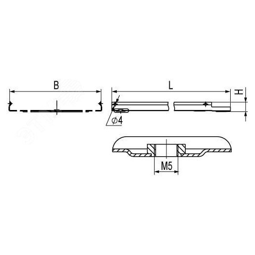 Зажим для подключения гибкой шины 80x24