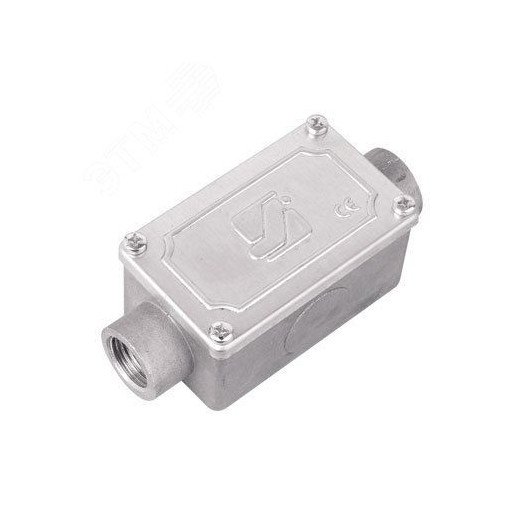 Коробка протяжная алюминиевая 2 ввода 180 градусов М16х1.5 IP55 118х51х42мм