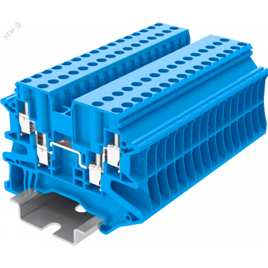 Клемма TU 2-2 винтовая, сечение 2,5 мм. кв., синяя