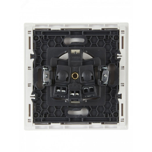 FORTE&PIANO Розетка 1-местная с заземлением без защитных шторок винтовое крепление 16А FP216 белый IEK