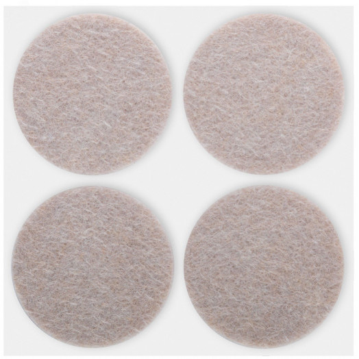 Подкладки для мебели самоклеющиеся круглые 34 мм, 4 шт., войлок