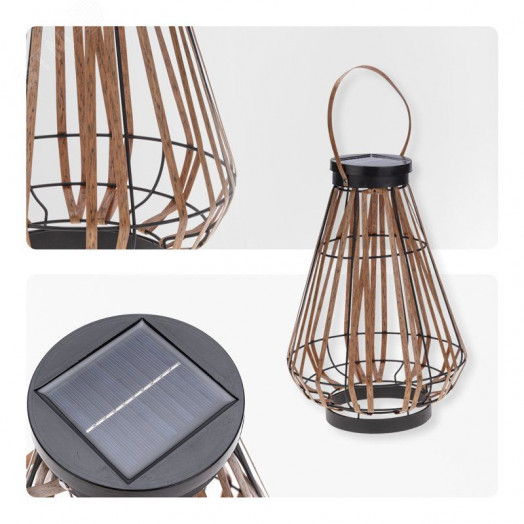 Светильник садовый Тростник, 35,5см, 3000К, встроенный аккумулятор, солнечная панель, коллекция Бали