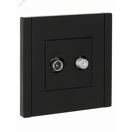FORTE&PIANO Розетка двойная TV+SAT FP138 черный IEK
