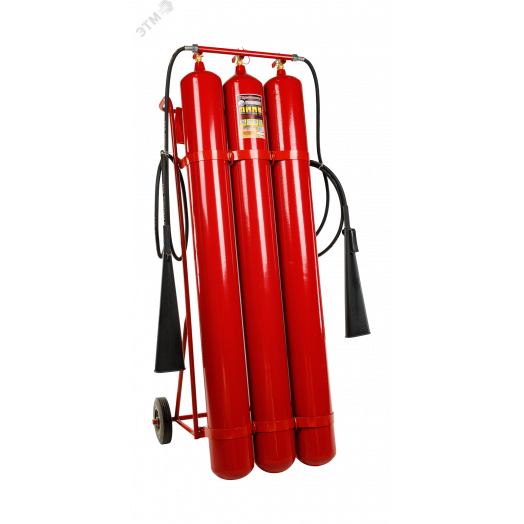 Огнетушитель углекислотный ОУ-55 ВСЕ-01 в сборе   (сварная труба)