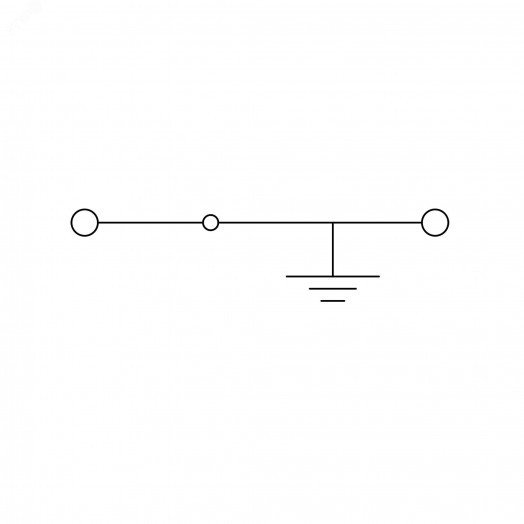 Клемма заземления, винтовой зажим, 2 точки подключения, 10 кв.мм