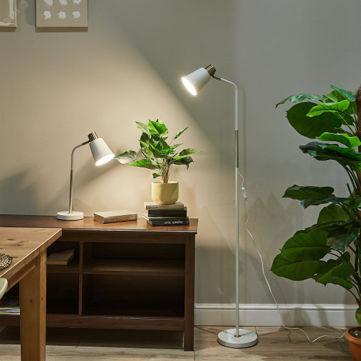 Светильник настольный 60W Цоколь Е27 Механический выключатель UML-B700 E27 WHITE Белый ТМ