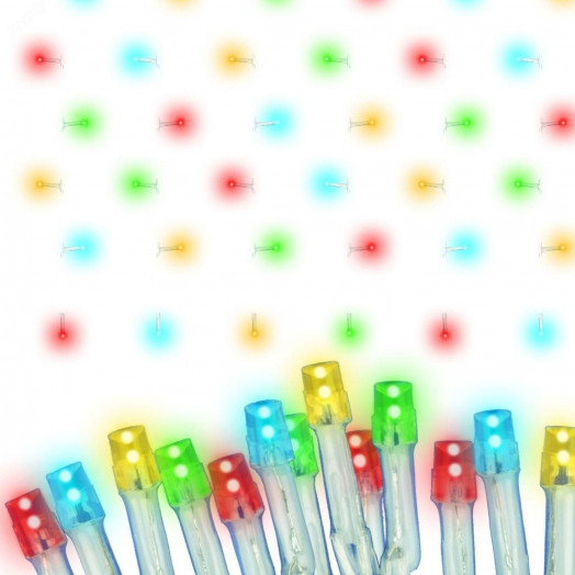 Садовый занавес на солнечной батарее USL-S-132/PT1515 MULTICOLOR CURTAIN 192 светодиода Разноцветный свет  1*АА Ni-Mh аккумулятор в/к IP44