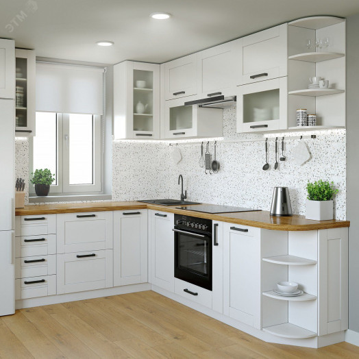 Светильник светодиодный ДВО 5,5 Вт 4000К 450 лм 170-260В IP54 D90х44мм монт d75мм Пластик Elementary Gauss