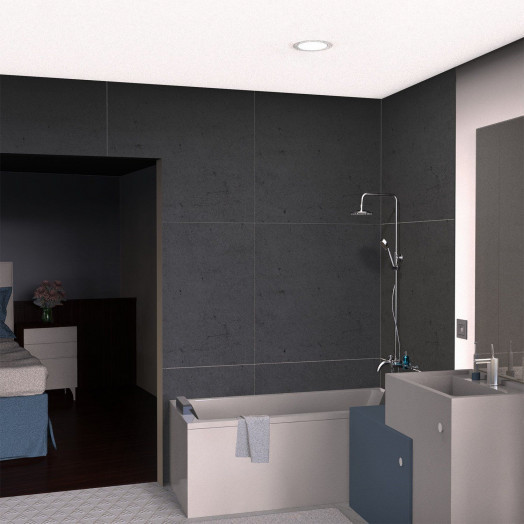 Светильник светодиодный ДВО 5,5 Вт 4000К 450 лм 170-260В IP54 D90х44мм монт d75мм Пластик Elementary Gauss