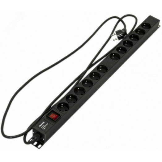 Блок розеток 12 розеток Schuko 16 A с выключателемкабель пит