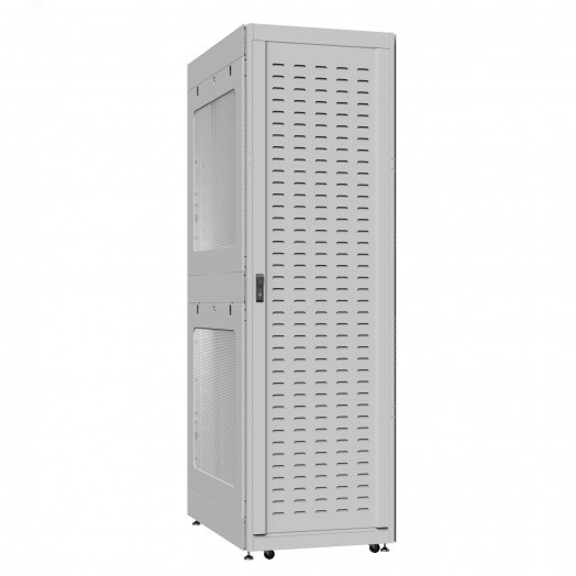 Шкаф серверный 52U 800х1000 передняя дверь: протект IP41. задняя дверь: одностворчатая перфорированная IP20. боковые панели: перфорированные. цвет: серый RAL7035 