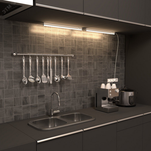 Светильник светодиодный линейный накладной ДПО 8 Вт 600 Лм 4000К IP20 570х22х33 мм TL Elementary Gauss