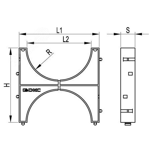 Держатель расстояния (кластер) 160мм для двустенныx труб одинарный