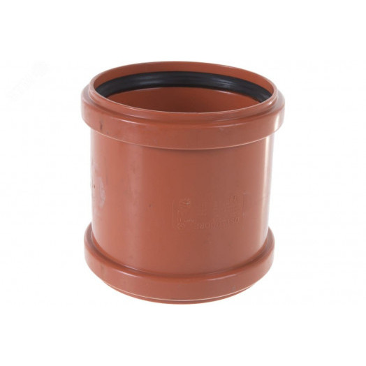 Муфта двухраструбная ПВХ наружной канализации 125 мм