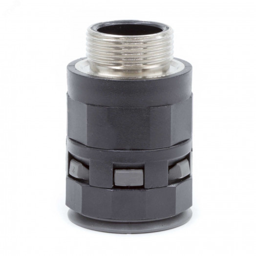 Муфта труба-коробка с металлической резьбой DN 10 мм, М16х1,5, полиамид, цвет черный