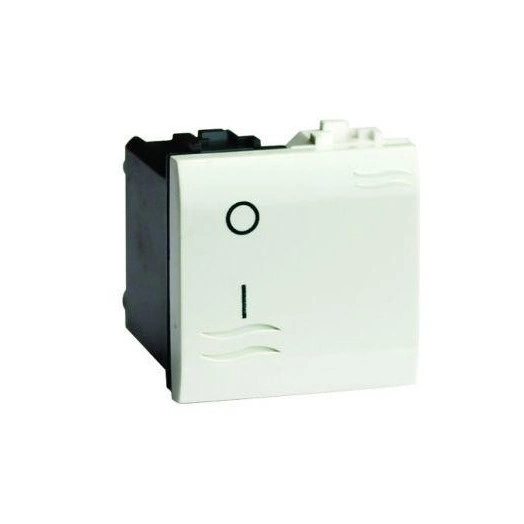 Выключатель 1-кл. 2п 2мод. Brava 16А IP20 с подсветкой сл. кость DKC 75122SL