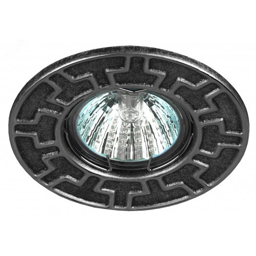 Светильник штампованный MR16,12V/220V, 50W черный/хром ST5 CH/BK  ЭРА