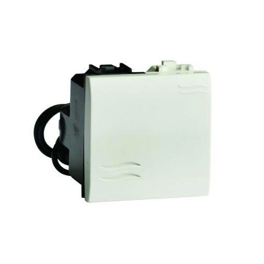 Выключатель 1-кл. 2мод. Brava 16А IP20 с подсветкой бел. DKC 76002BL