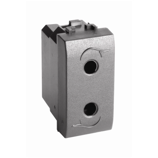 Розетка 1-м СП 1мод. Brava 16А IP20 без заземл. черн. DKC 77491N