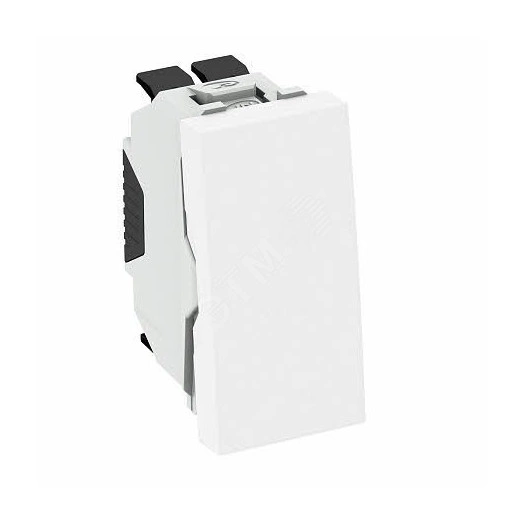 Кнопочный переключатель, 1-полюсный, 10 А / 250 В (белый)