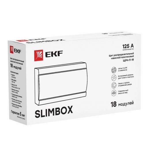 Щит ЩРН-П-18 "SlimBox" IP41 бел. дверца PROxima EKF sb-n-18w