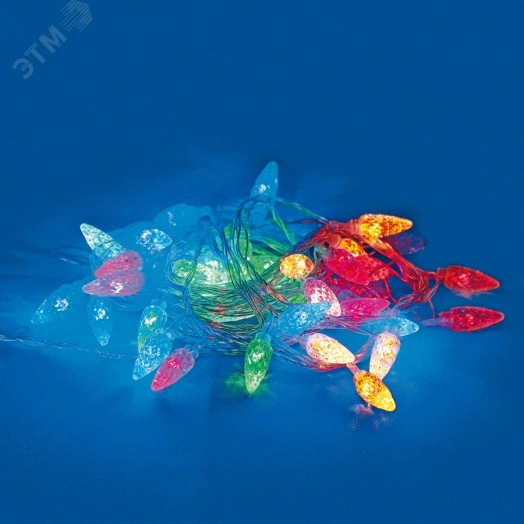 Гирлянда светодиодная Шишки-1 5м ULD-S0500-050/DTA MULTI IP20 PINE CONES-1 50 светодиодов Разноцветный свет Провод прозрачный