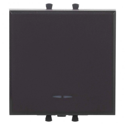 Выключатель модульный 1-кл. 2мод. Avanti "Черный матовый" DKC 4412102