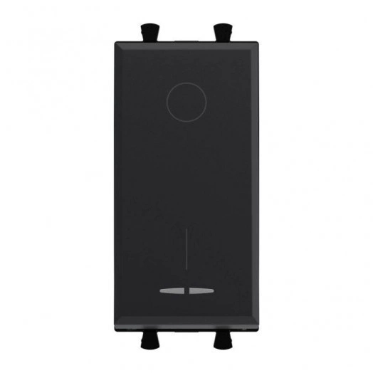 Выключатель модульный 2п 2мод. Avanti "Черный матовый" DKC 4412221