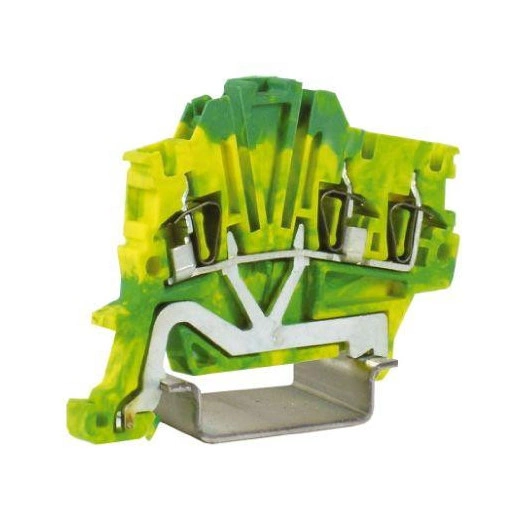 Клемма пруж. HTE.1/1+2 1.5кв.мм для заземл. желт./зел. DKC ZHT410