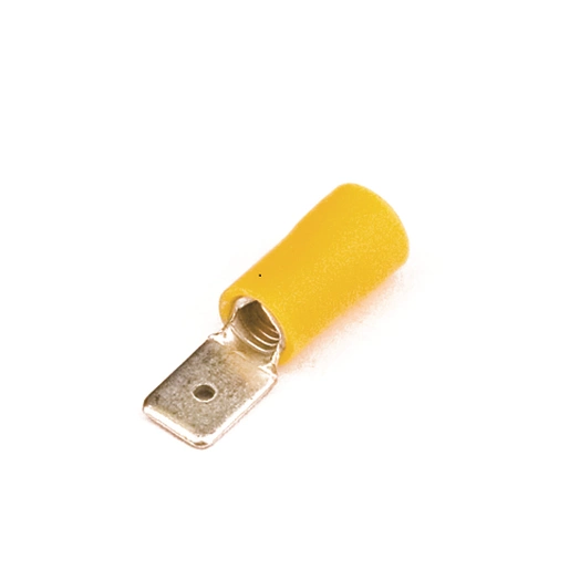 Наконечник изол. "вилка" 2.5-6кв.мм А=6.3х0.8мм желт. (уп.50шт) DKC 2C22P