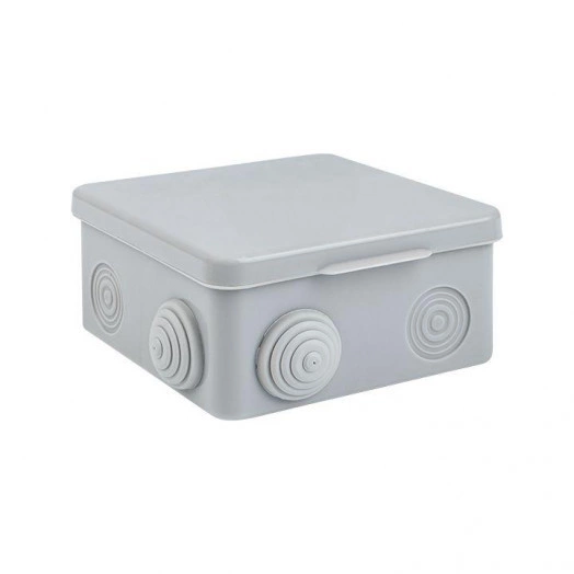 Коробка распаячная КМР-030-031 с крышкой наружная 80х80х50 7 мембранных вводов IP54 розн. стикер PROxima EKF plc-kmr-030-031-r