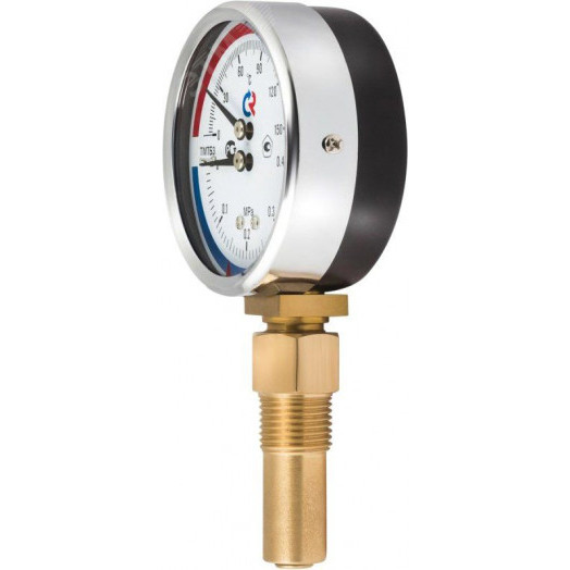 Термоманометр радиальный ТМТБ-31Р.3 0...120С, 0...1 МРа 1/2' кл.2.5