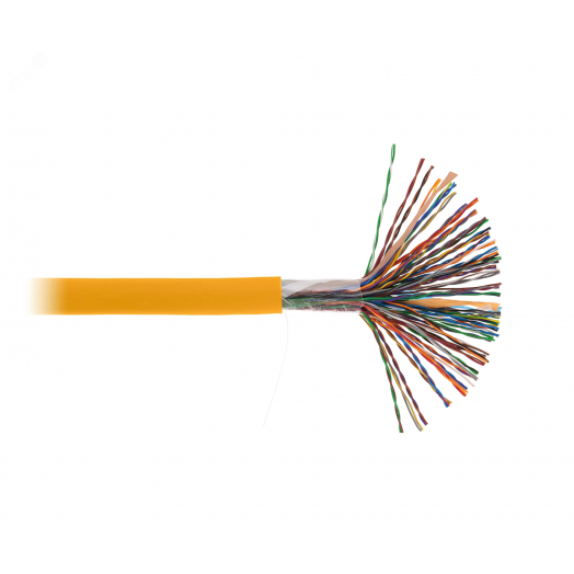 Кабель U/UTP 50 пар, Кат.5, одножильный, медный, внутренний, LSZH, оранж, 305м