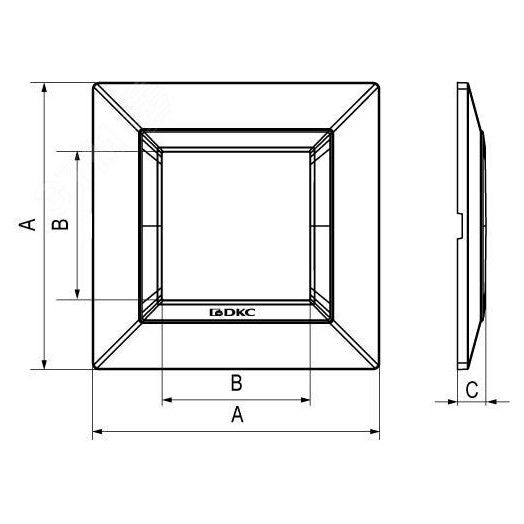 Рамка из металла, ''Avanti'', черная, 2 модуля