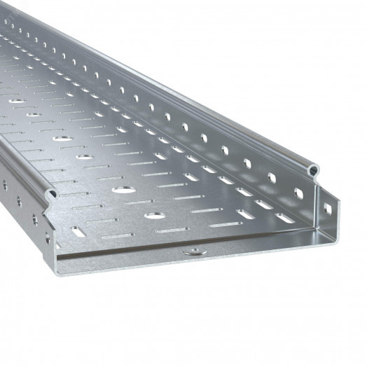 Лоток перфорированный 50x400х6000, 1,5 мм, цинк-ламельный