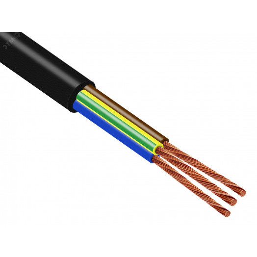 Провод ПВС 3х1.5 черный ТРТС