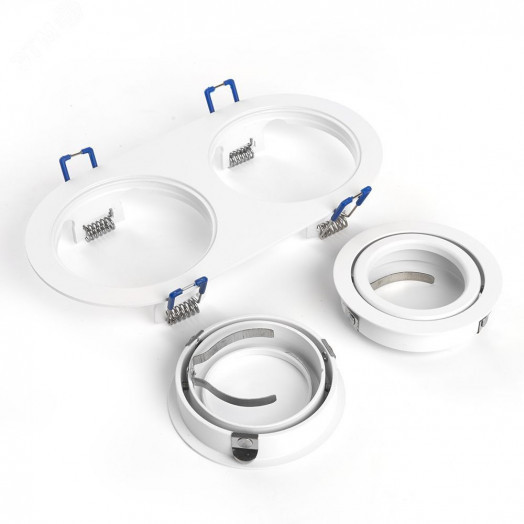 Светильник ИВО-2х50w G5.3 поворотный овальный белый