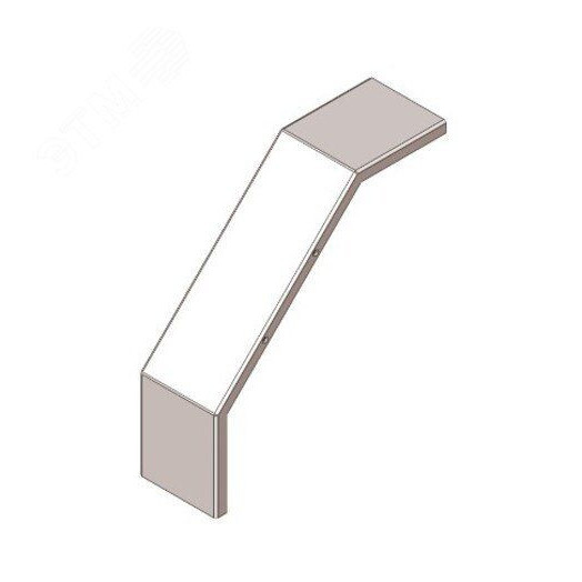 Крышка лотка замкового КЛСЗ 100х100-90 УТ1,5 для поворота трассы вниз на 90, оцинкованный лист(толщина покрытия 10 -18 мкм) S1,6