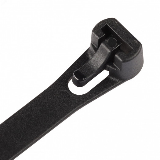 Стяжка многоразовая нейлоновая PRM 7,5х200мм черная (50 шт.)