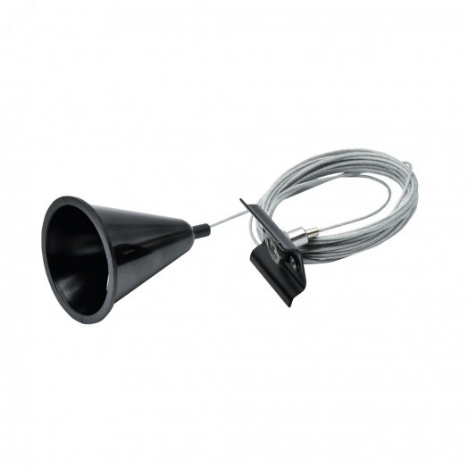 Подвес тросовый для трекового шинопровода,  ARTLINE, 1.5м, пластик/нержавеющая сталь, черный, 23130 5, Ritter