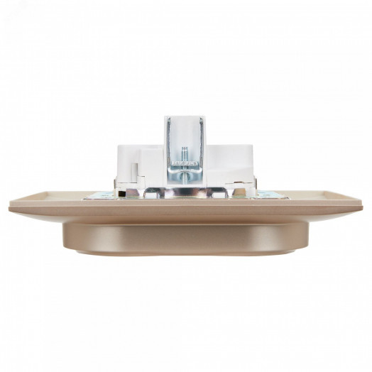 SKANDY Розетка 2-местная с заземлением с защитными шторками 16А в сборе SK-R07Sa песочный IEK