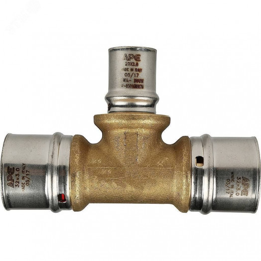 Тройник переходной 32х20х32 для металлопластиковых труб прессовой