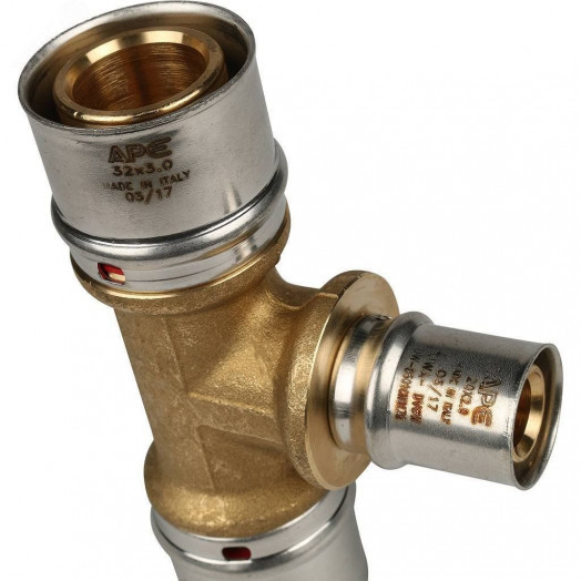 Тройник переходной 32х20х32 для металлопластиковых труб прессовой