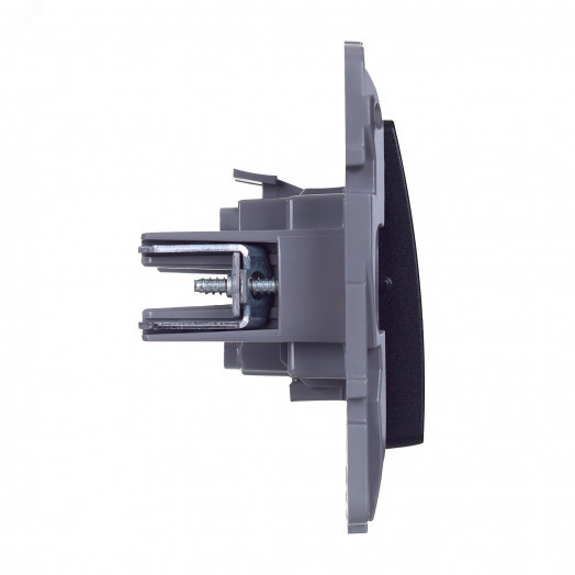 Переключатель перекрёстный одноклавишный Etika 10АХ 250В винтовые зажимы - антрацит