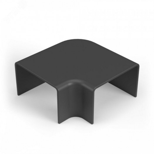 Поворот на 90 градусов 16х16 черный (4 шт/комп)