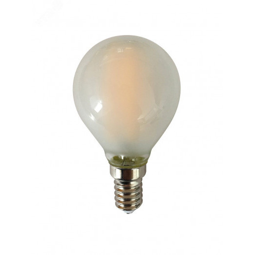 Лампа сетодиодная декоративная LED 8w E14 3000K шар матовый филамент 230/50 Jazzway