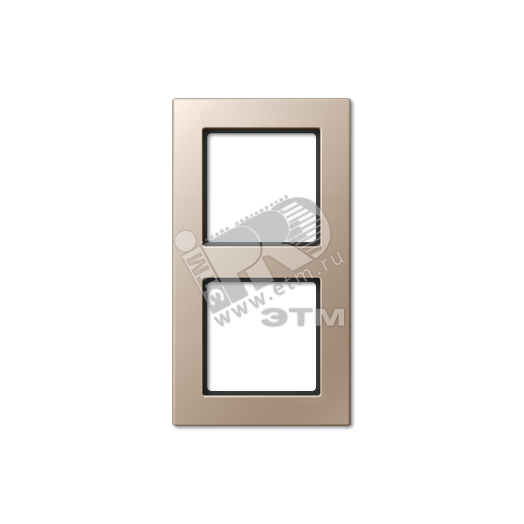 Рамка 2-я для горизонтальной/вертикальной установки  Серия- ACreation  Материал- дуропласт  Цвет- шампань